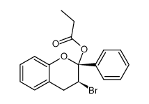 2,3-cis-3-bromo-2-propionyloxyflavan结构式