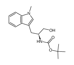 [(S)-1-Hydroxymethyl-2-(1-methyl-1H-indol-3-yl)-ethyl]-carbamic acid tert-butyl ester Structure