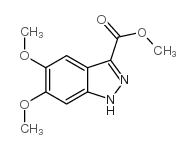 5,6-二甲氧基-1H-吲唑-3-羧酸甲酯结构式
