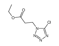 ethyl 3-(5-chlorotetrazol-1-yl)propanoate结构式