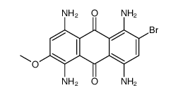 1,4,5,8-tetraamino-2-bromo-6-methoxyanthracene-9,10-dione结构式