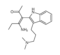 4-amino-3-[3-[3-(dimethylamino)propyl]-1H-indol-2-yl]hex-3-en-2-one Structure