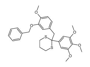 2-(3-Benzyloxy-4-methoxy-benzyl)-2-(3,4,5-trimethoxy-phenyl)-[1,3]dithiane Structure