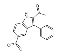 1-(5-nitro-3-phenyl-1H-indol-2-yl)ethanone结构式