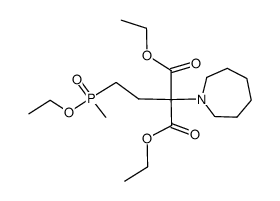 2-Azepan-1-yl-2-[2-(ethoxy-methyl-phosphinoyl)-ethyl]-malonic acid diethyl ester结构式