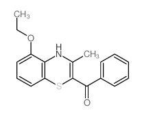 (5-ethoxy-8-methyl-10-thia-7-azabicyclo[4.4.0]deca-1,3,5,8-tetraen-9-yl)-phenyl-methanone Structure