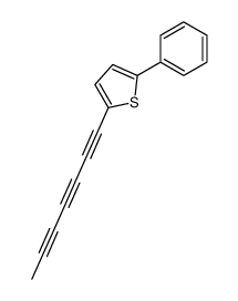 2-hepta-1,3,5-triynyl-5-phenylthiophene Structure