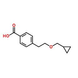 4-[2-(Cyclopropylmethoxy)ethyl]benzoic acid结构式