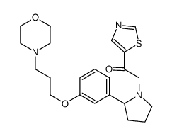2-{2-[3-(3-Morpholin-4-yl-propoxy)-phenyl]-pyrrolidin-1-yl}-1-thiazol-5-yl-ethanone Structure