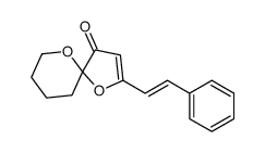 2-(2-phenylethenyl)-1,10-dioxaspiro[4.5]dec-2-en-4-one Structure