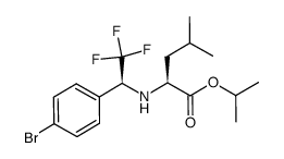 (S)-2-[(S)-1-(4-Bromo-phenyl)-2,2,2-trifluoro-ethylamino]-4-methyl-pentanoic acid isopropyl ester Structure