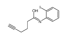 N-(2-iodophenyl)hex-5-ynamide结构式