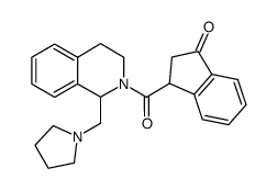 1-(pyrrolidin-1-ylmethyl)-2-[(3-oxo-indan)-formyl]-1,2,3,4-tetrahydroisoquinoline Structure