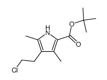 t-butyl 4-(2'-chloroethyl)-3,5-dimethylpyrrole-2-carboxylate结构式