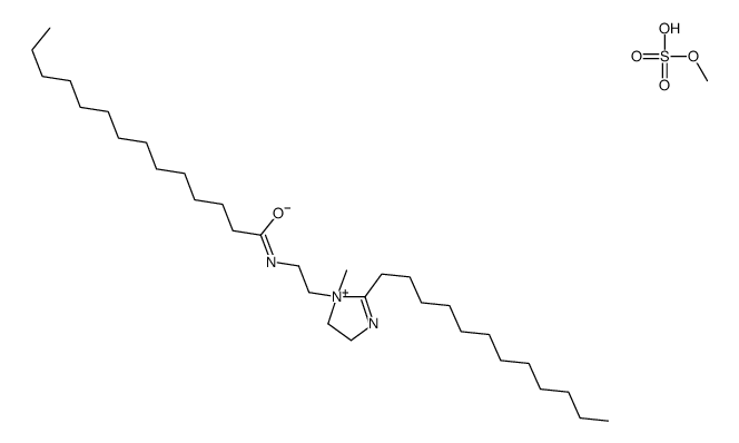2-dodecyl-4,5-dihydro-1-methyl-1-[2-[(1-oxotetradecyl)amino]ethyl]-1H-imidazolium methyl sulphate结构式