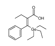(Z)-2-ethyl-3-phenyl-3-(triethylgermyl)propenoic acid Structure