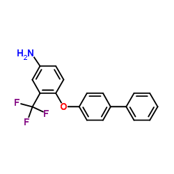 4-(4-Biphenylyloxy)-3-(trifluoromethyl)aniline结构式