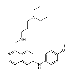 N',N'-diethyl-N-[(9-methoxy-5-methyl-6H-pyrido[4,3-b]carbazol-1-yl)methyl]propane-1,3-diamine结构式