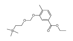 4-methyl-3-(2-trimethylsilanyl-ethoxymethoxy)-benzoic acid ethyl ester结构式