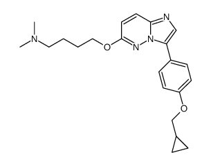 {4-[3-(4-cyclopropylmethoxy-phenyl)-imidazo[1,2-b]pyridazin-6-yloxy]-butyl}-dimethyl-amine结构式