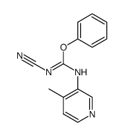 phenyl N'-cyano-N-(4-methylpyridin-3-yl)carbamimidate结构式