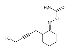 2-(4-hydroxy-but-2-ynyl)-cyclohexanone semicarbazone Structure