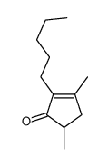 3,5-dimethyl-2-pentylcyclopent-2-en-1-one Structure
