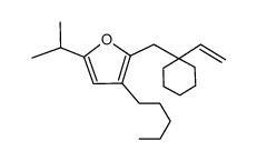 5-isopropyl-3-pentyl-2-(1-vinyl-cyclohexylmethyl)-furan结构式