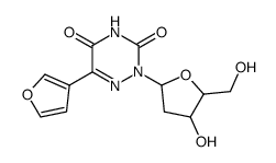 6-(furan-3-yl)-2-[(2R,4S,5R)-4-hydroxy-5-(hydroxymethyl)oxolan-2-yl]-1,2,4-triazine-3,5-dione Structure