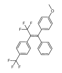 (Z)-3,3,3-trifluoro-1-(4-methoxyphenyl)-1-phenyl-2-(4-trifluoromethylphenyl)propene Structure
