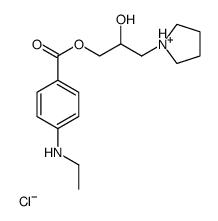 (2-hydroxy-3-pyrrolidin-1-ium-1-ylpropyl) 4-(ethylamino)benzoate,chloride结构式