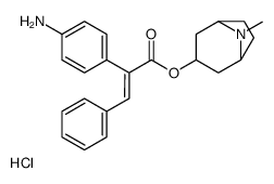 (8-methyl-8-azoniabicyclo[3.2.1]octan-3-yl) (E)-2-(4-aminophenyl)-3-phenylprop-2-enoate,chloride Structure