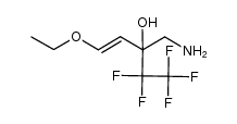 (E)-1,1,1-trifluoro-4-phenyl-4-ethoxy-2-(aminomethyl)-but-3-en-2-ol结构式