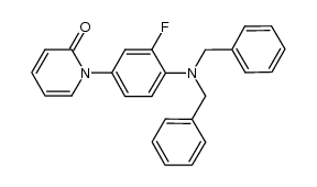 1-(4-(dibenzylamino)-3-fluorophenyl)pyridin-2(1H)-one结构式