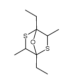 1,4-diethyl-3,6-dimethyl-7-oxa-2,5-dithia-norbornane结构式