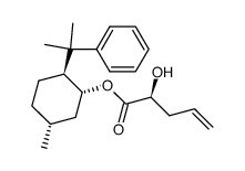 (R)-2-Hydroxy-pent-4-enoic acid (1R,2S,5R)-5-methyl-2-(1-methyl-1-phenyl-ethyl)-cyclohexyl ester Structure