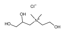 (2-hydroxyethyl)(2,3-dihydroxypropyl)dimethylammonium chloride Structure