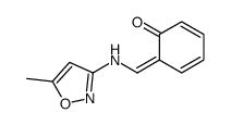 6-[[(5-methyl-1,2-oxazol-3-yl)amino]methylidene]cyclohexa-2,4-dien-1-one Structure