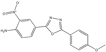 4-(5-(4-methoxyphenyl)-1,3,4-oxadiazol-2-yl)-2-nitroaniline结构式