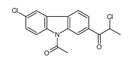 9-Acetyl-6-chloro-2-(2-chloro-1-oxopropyl)-9H-carbazole Structure