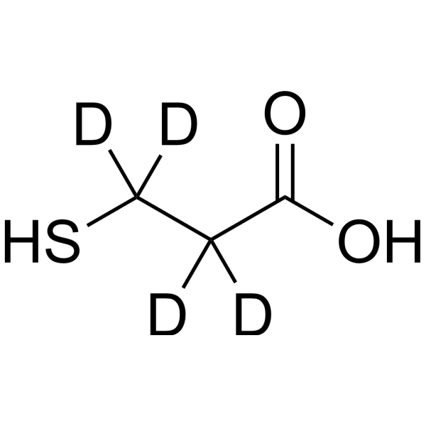 3-Mercaptopropionic acid-d4结构式