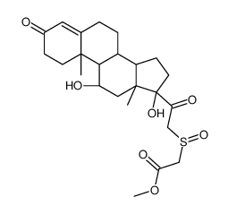 methyl 2-[2-[(10R,11S,13S,17R)-11,17-dihydroxy-10,13-dimethyl-3-oxo-2,6,7,8,9,11,12,14,15,16-decahydro-1H-cyclopenta[a]phenanthren-17-yl]-2-oxoethyl]sulfinylacetate结构式