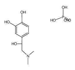 (+-)-1-(3,4-dihydroxy-phenyl)-2-dimethylamino-ethanol; dihydrogenphosphate结构式