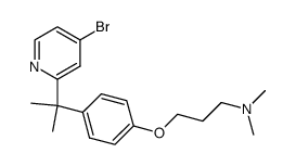 (3-{4-[1-(4-bromo-pyridin-2-yl)-1-methyl-ethyl]-phenoxy}-propyl)-dimethyl-amine结构式