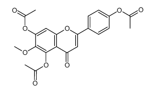 5,7,4'-trihydroxy-6-methoxyflavone triacetate结构式