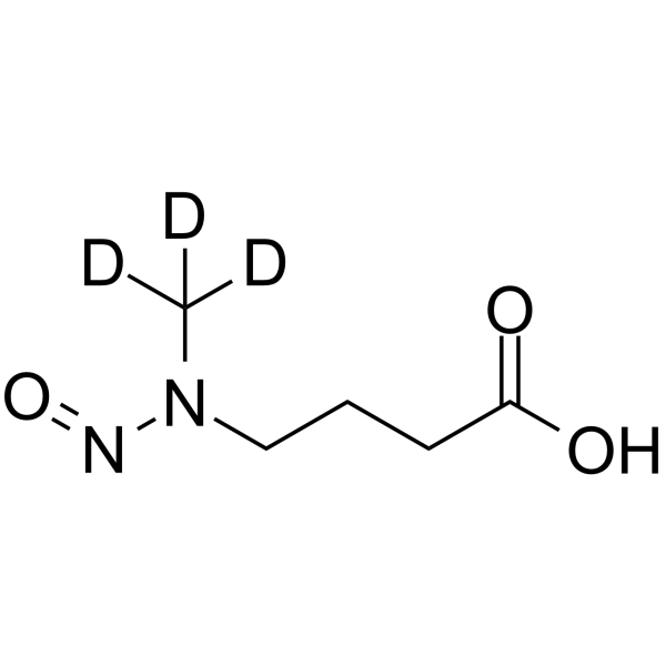 N-亚硝基-N-(甲基-d3)-4-氨基丁酸结构式