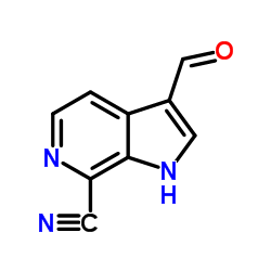 7-Cyano-6-azaindole-3-carbaldehyde结构式