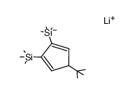 lithium [4-tert-butyl-1,2-bis(trimethylsilyl)cyclopentadienide] Structure