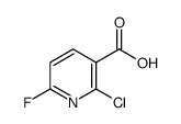 2-氯-6-氟-3-吡啶甲酸结构式