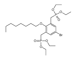 5-bromo-1,3-bis(diethoxyphosphorylmethyl)-2-octoxybenzene Structure
